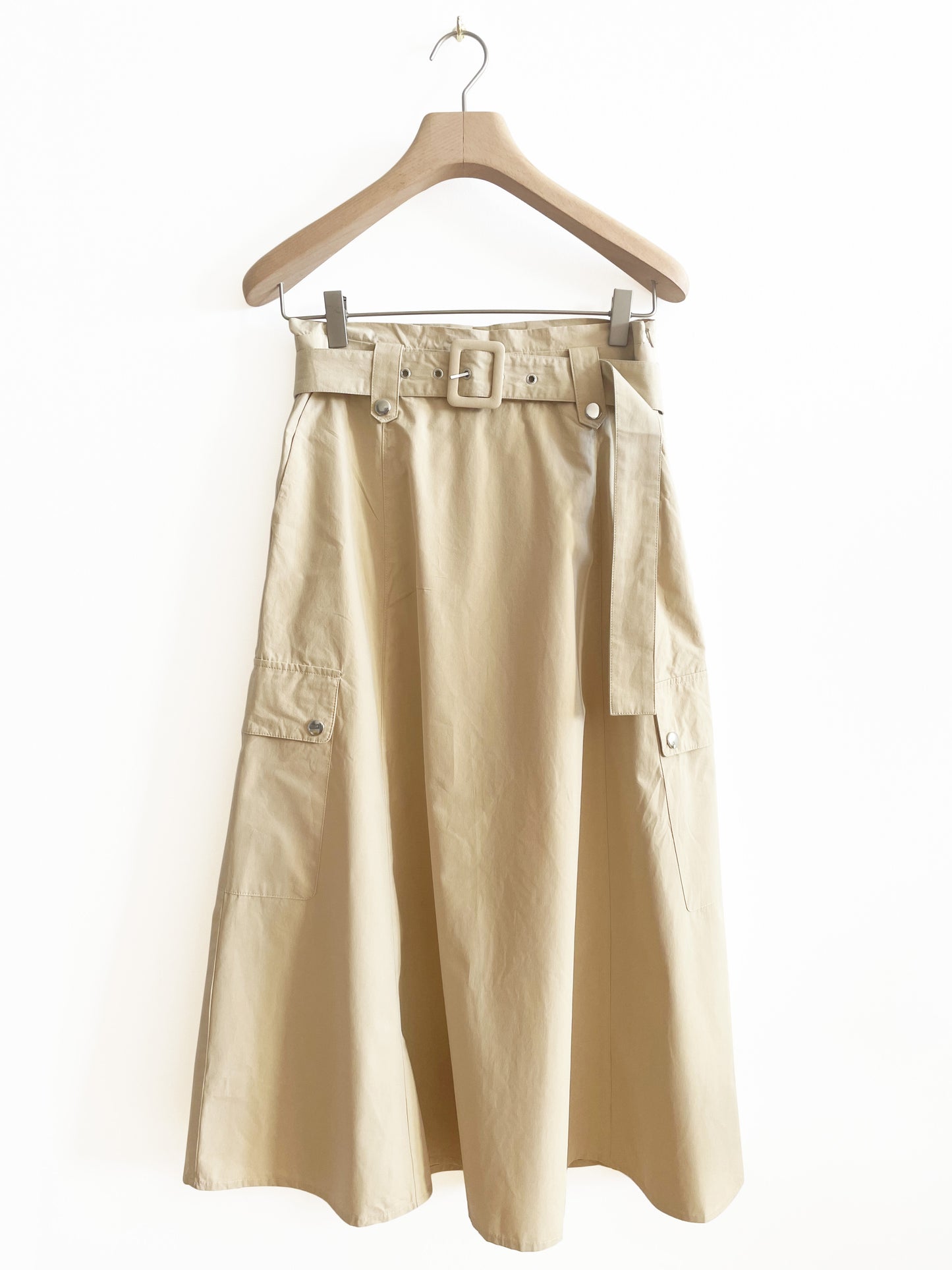 Cotton cargo midi skirt, Size XS