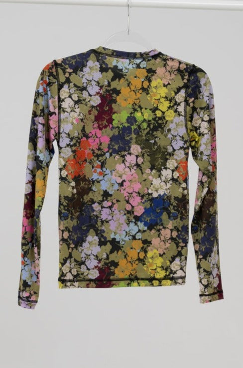 Long sleeve with flower print, size XS