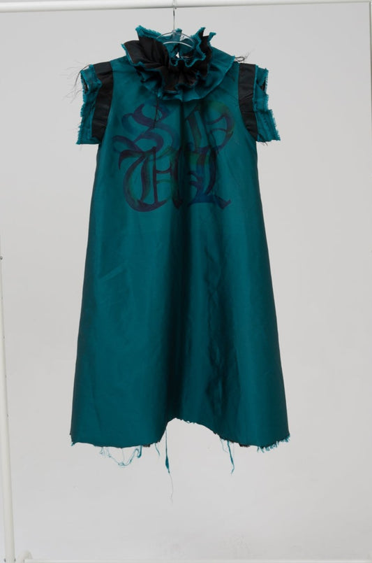 Designer Dress in green, Size S