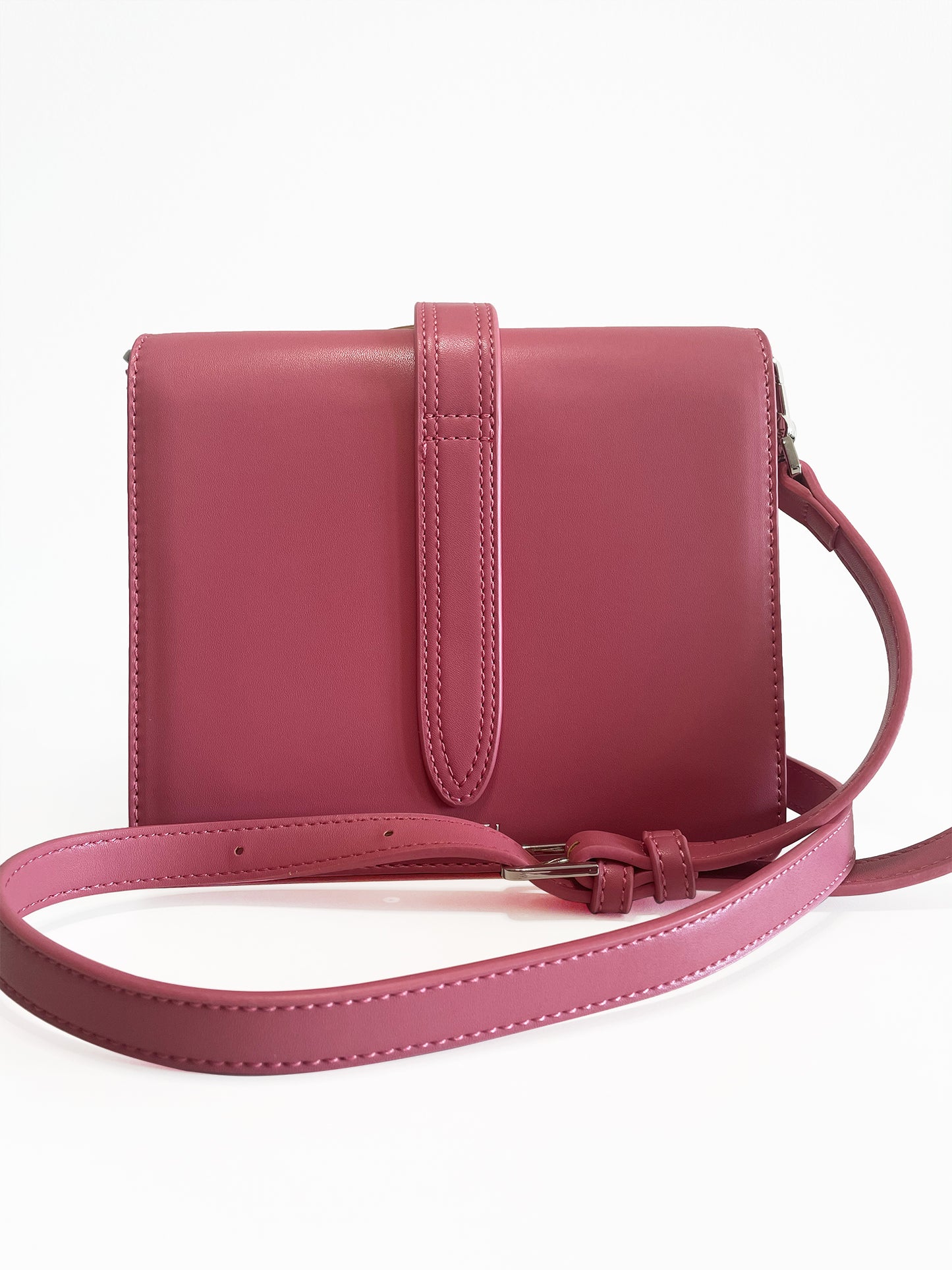Abbey Pink Bag with Wooden Handle