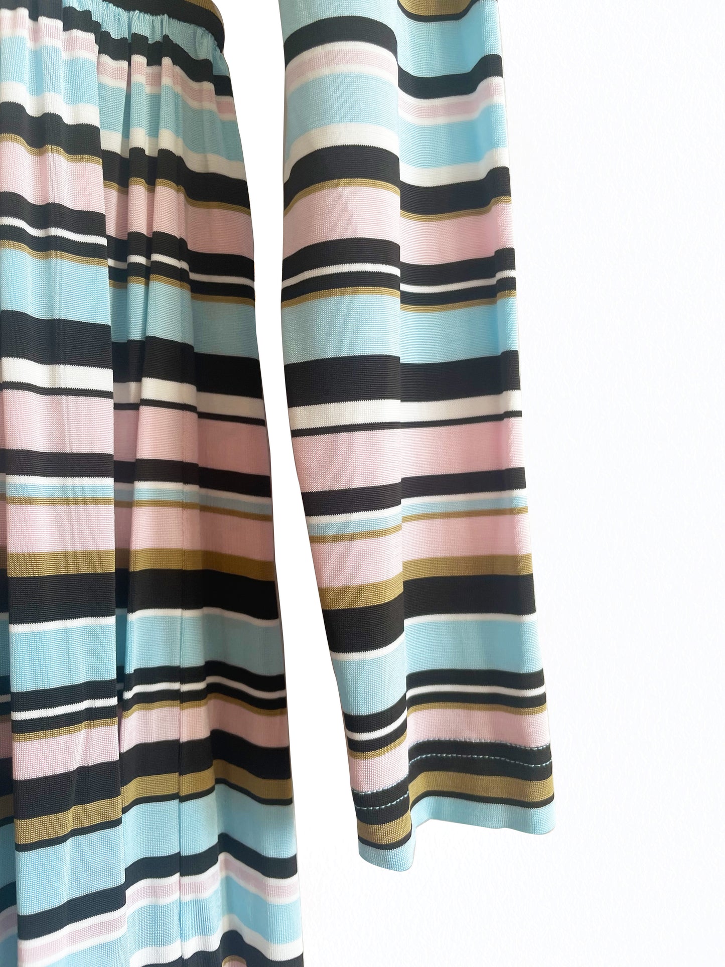 Striped stretch-jersey midi dress