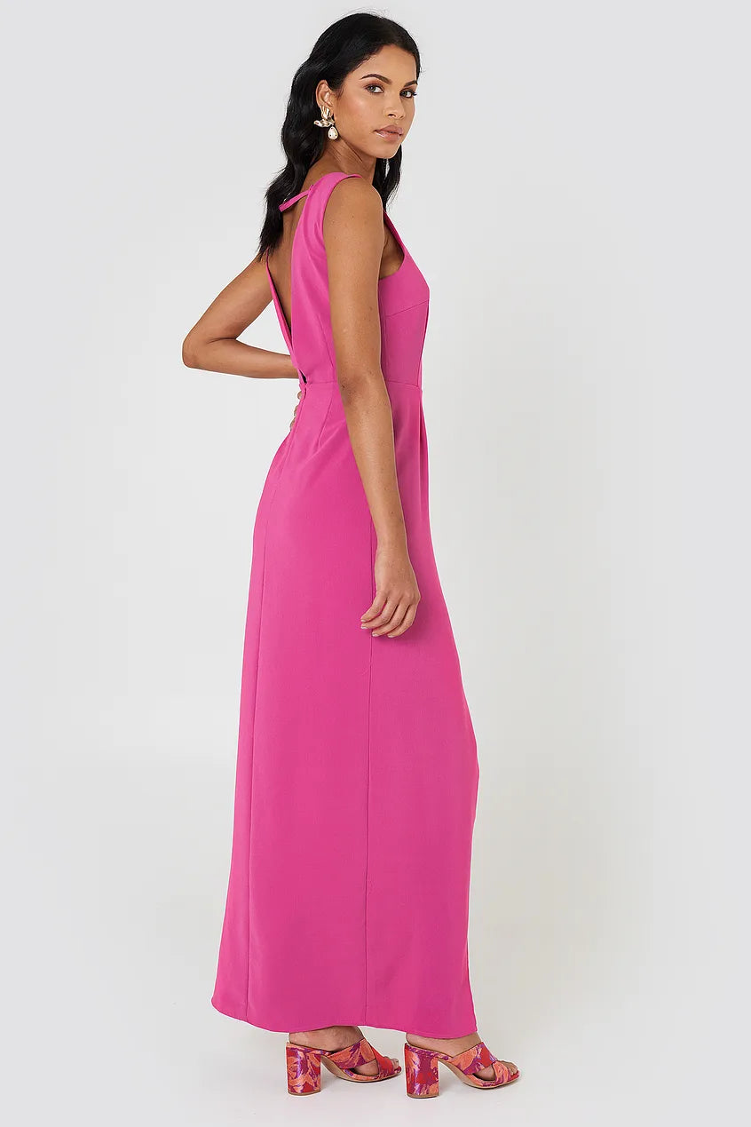 Pink Maxi Dress, Size M
